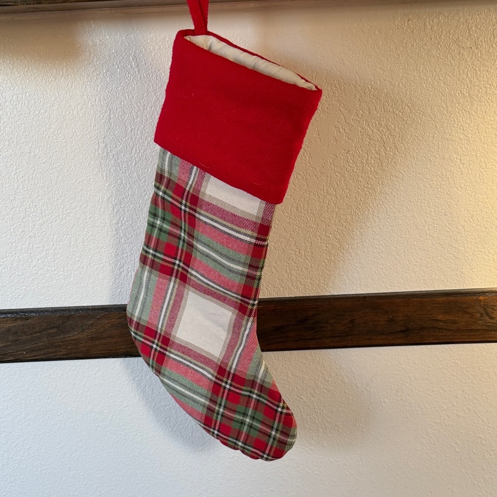 Festive Plaid Christmas Stockings There’s 2!